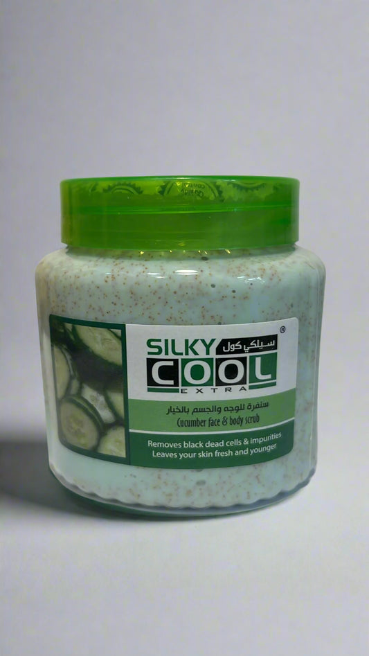 silky cool cucumber face body scrub 300ml